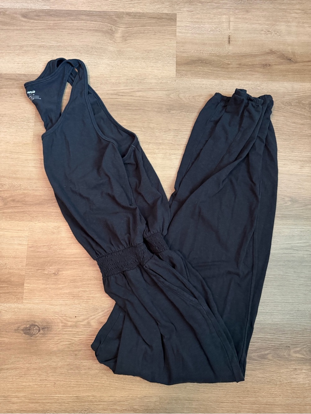 Black Women’s Jumpsuit - Sleeveless Elastic Waist